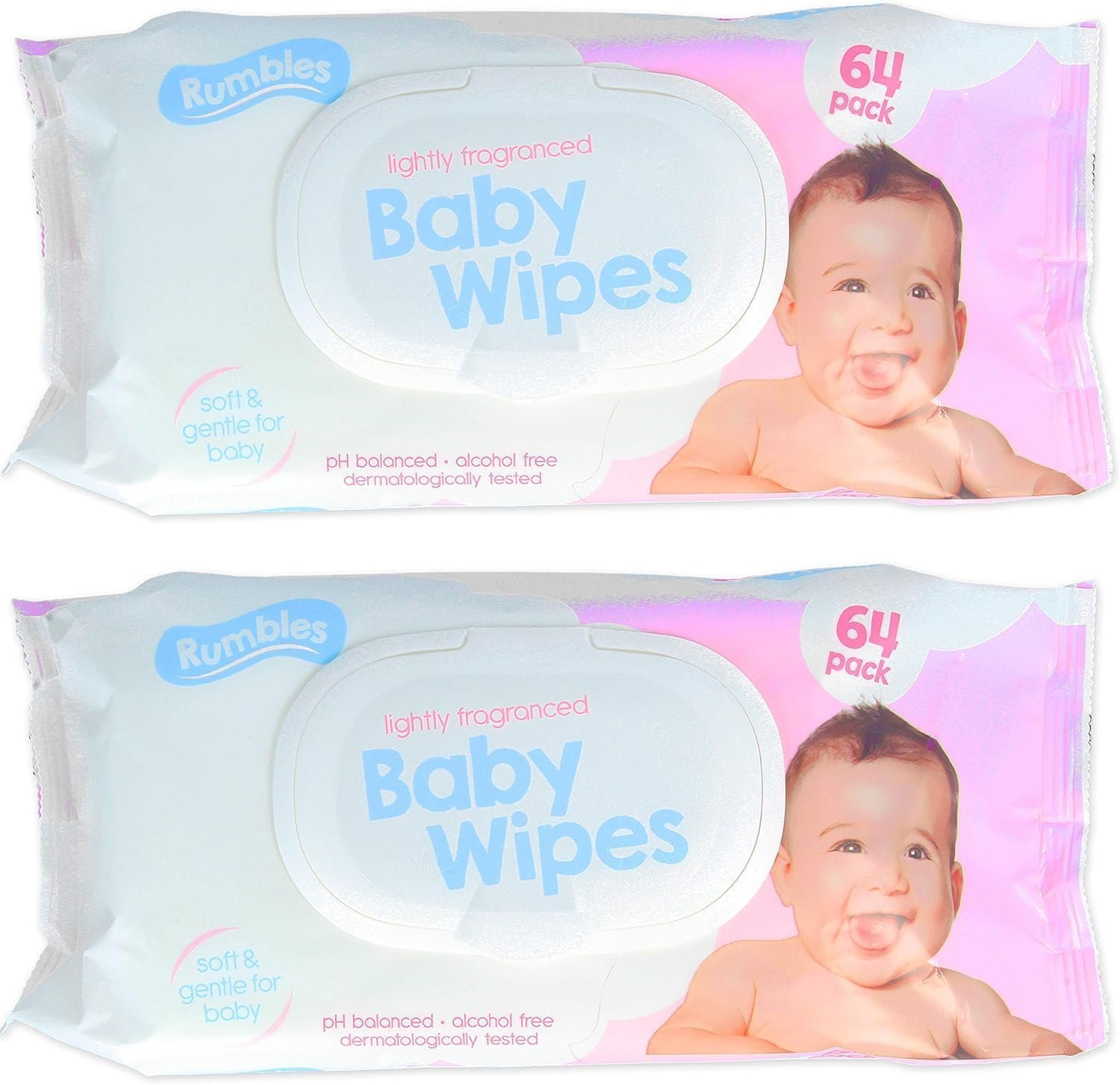 RUMBLES Fragranced Baby Wipes | 128 Pack of Baby Wet Wipes | Lightly Scented, Dermatology Tested, Alcohol Free & PH Balanced Baby Wipes | Gentle for Soft Skin - Image 4