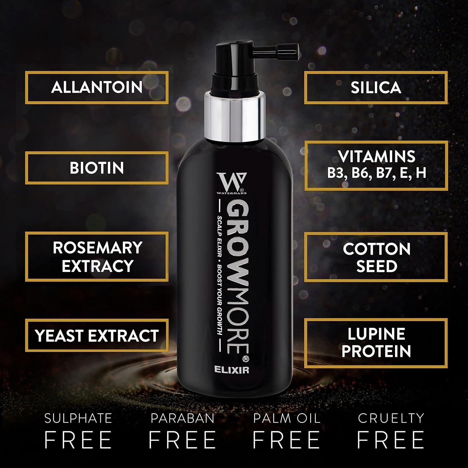 Watermans Grow More Elixir: Hair Growth Serum, Leave-In Scalp Treatment, Boost Growth for Both Women & Men - Image 4
