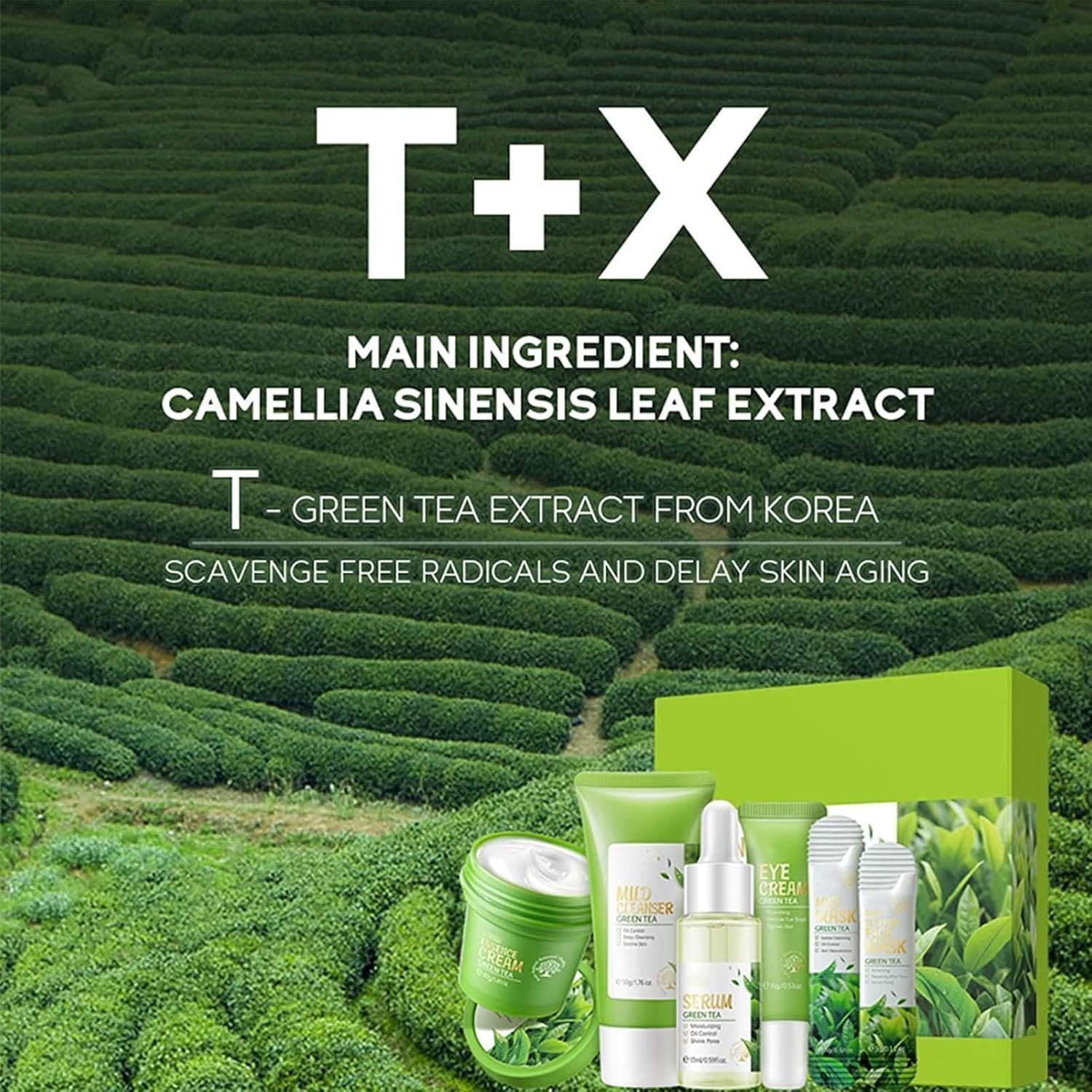 mercham Green Tea Skincare Set for Teenagers Girls, Pamper Gifts for Women - Image 4