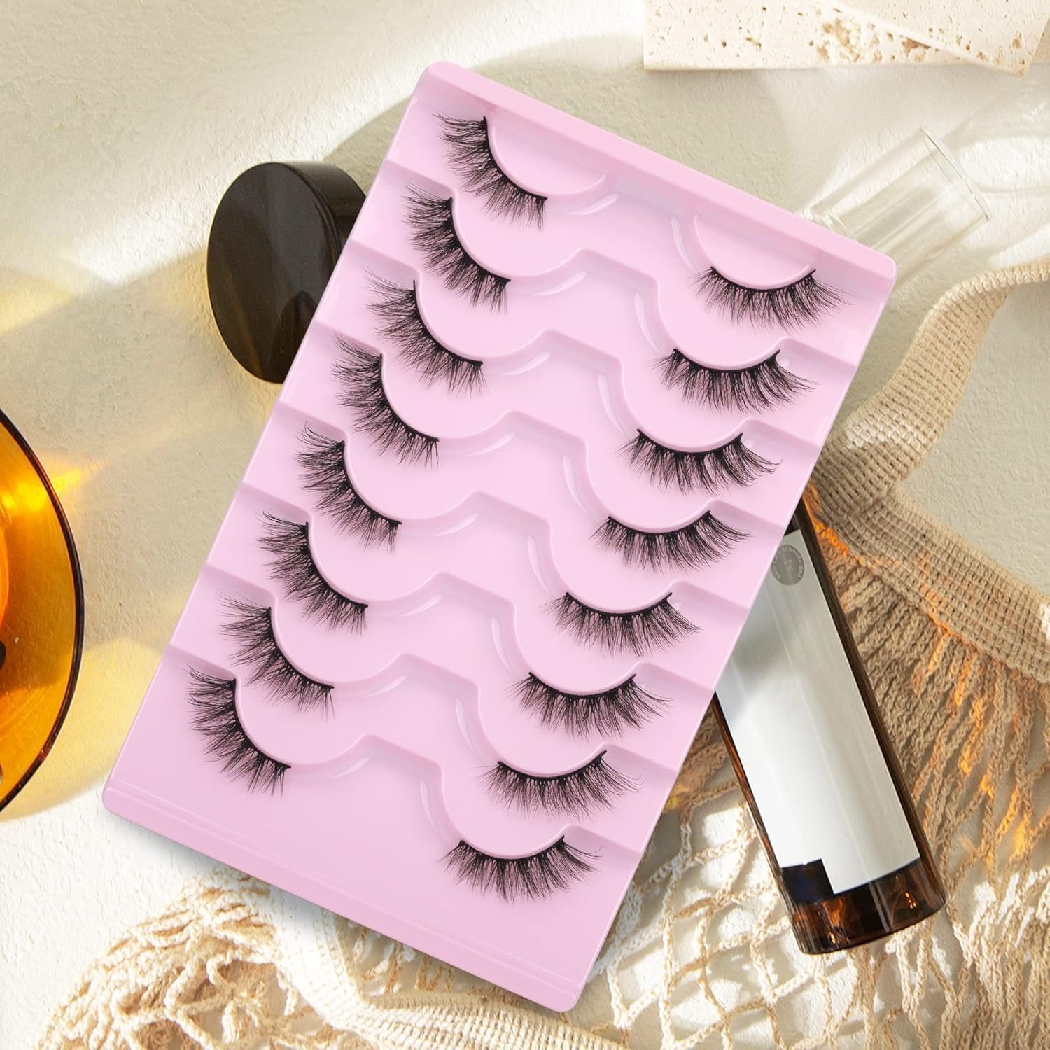 Cat Eye Lashes Accent Eyelashes Multi-layers Wispy Fluffy 3D - Image 2