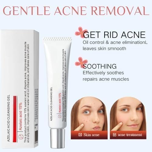 Azelaic Acid 15% Acne Tratment Gel - Spot Treatment for Face - Facial Serum Hydrate,Bright,Smooth Skin - Image 3